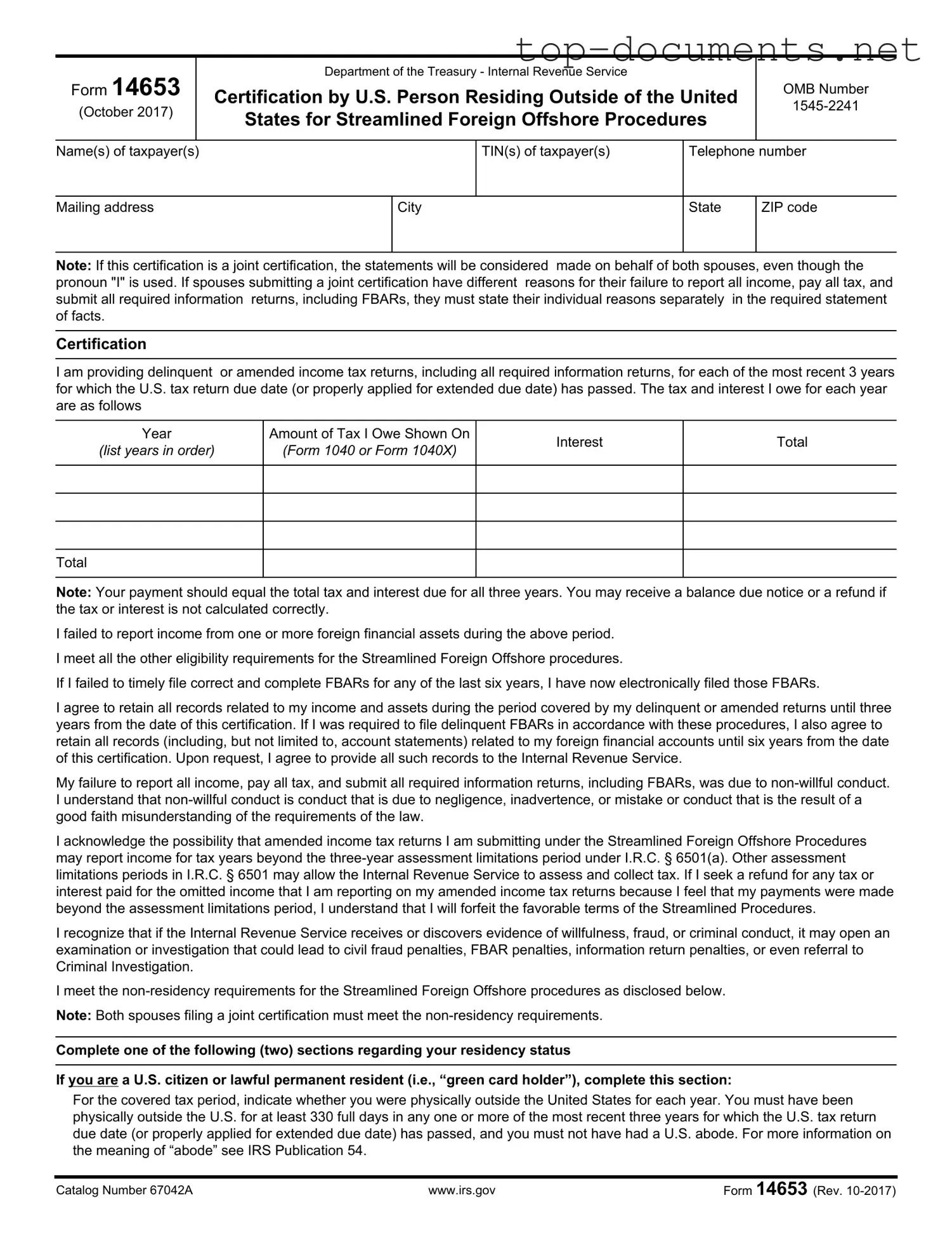 Free 14653 PDF Form