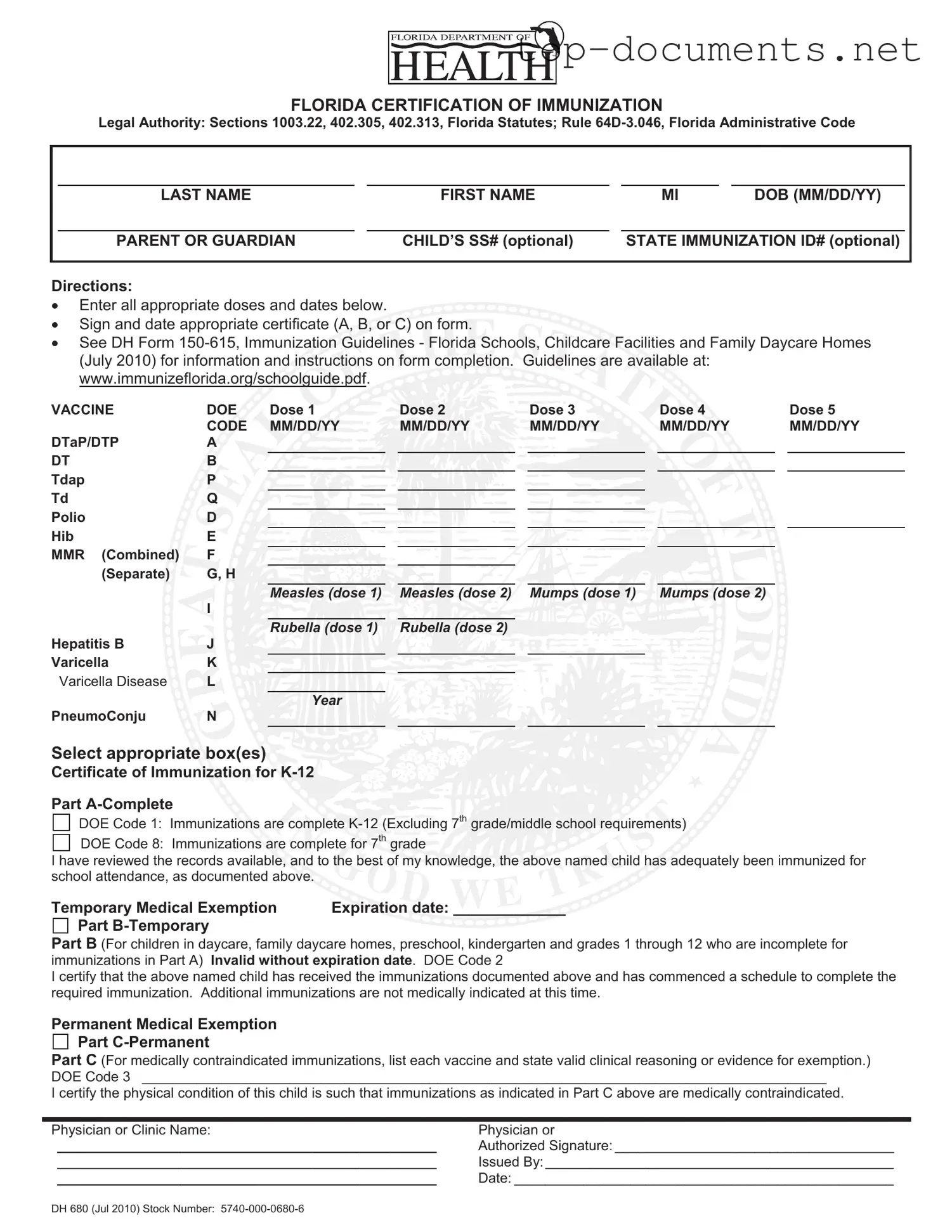 Free 680 PDF Form