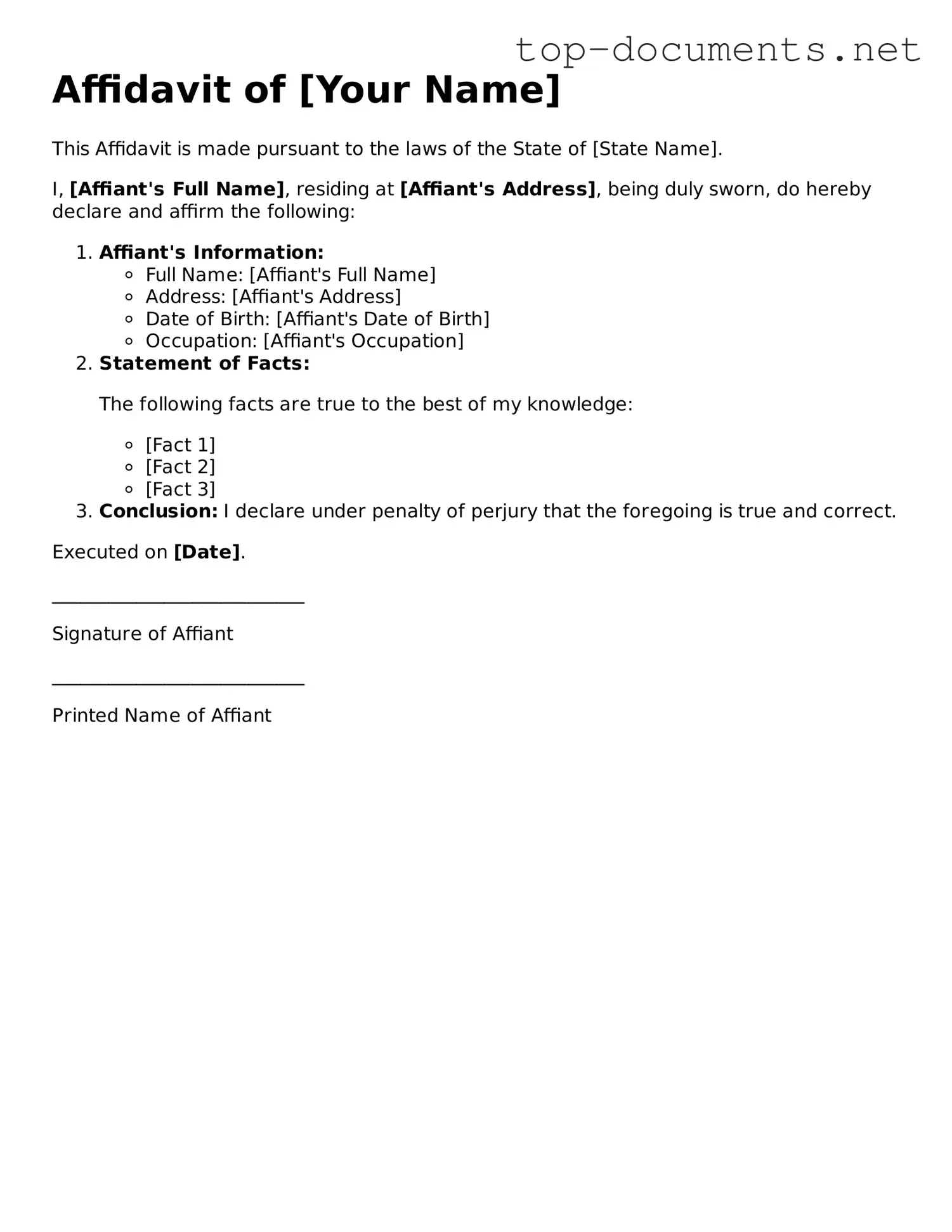 Attorney-Verified Affidavit Form