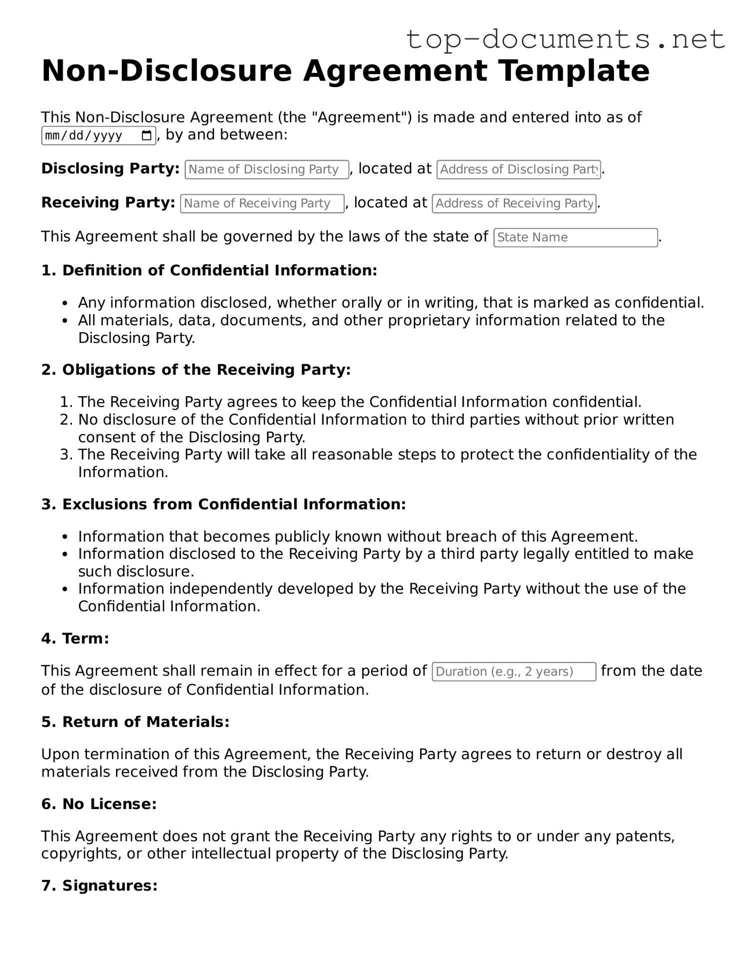 Attorney-Verified Non-disclosure Agreement Form