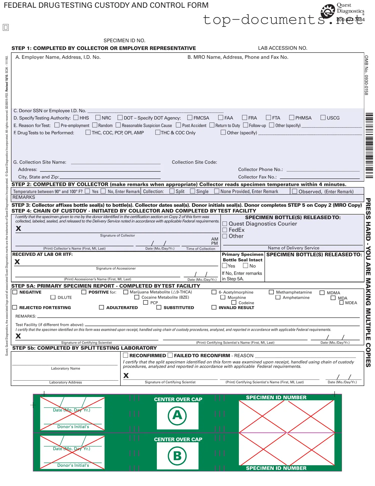 Free Drug Screen PDF Form