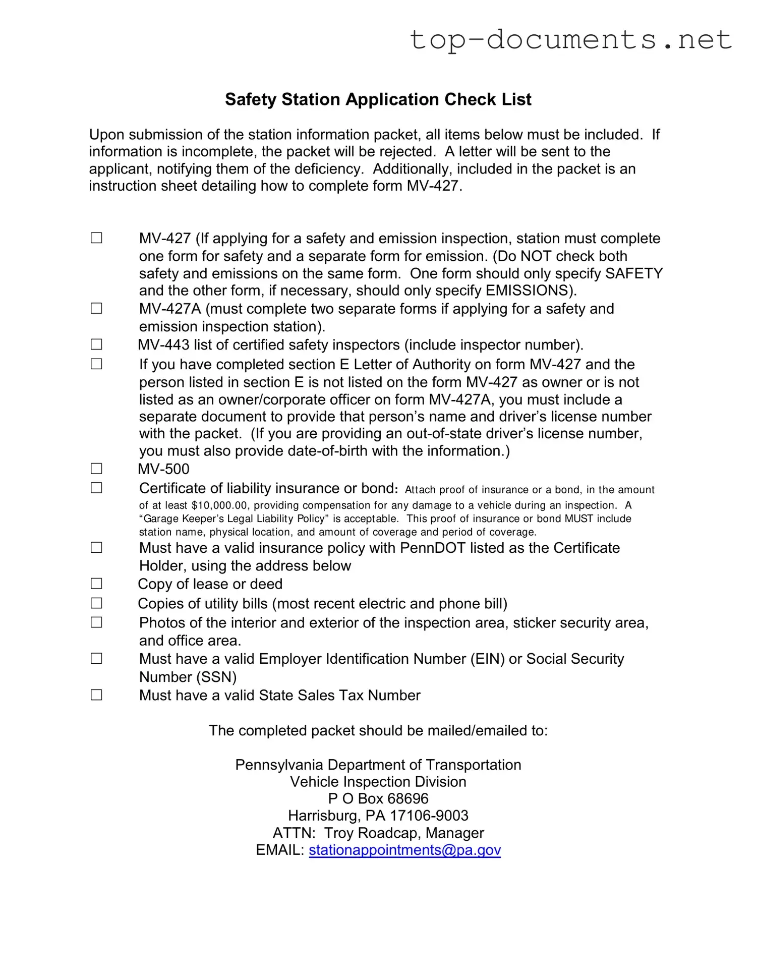 Free Mv 427 Penndot PDF Form