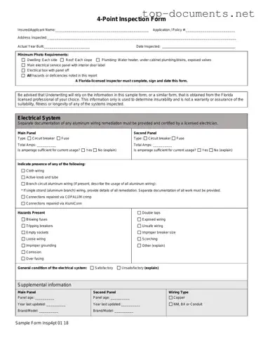 Free 4 Point Inspection PDF Form