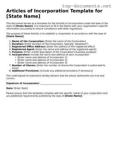 Attorney-Verified Articles of Incorporation Form