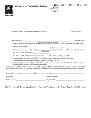 Free Fl Dr 312 PDF Form