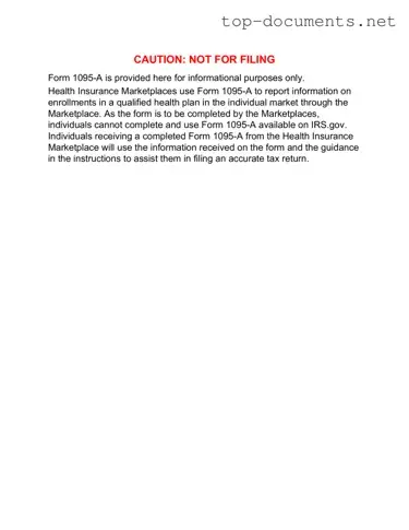 Free IRS 1095-A PDF Form
