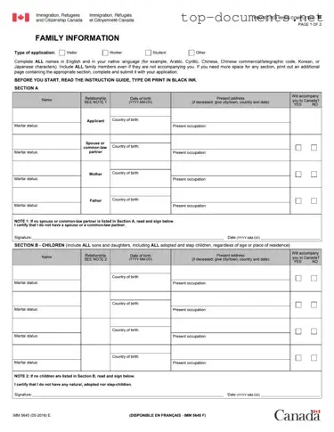 Free Imm 5645 PDF Form