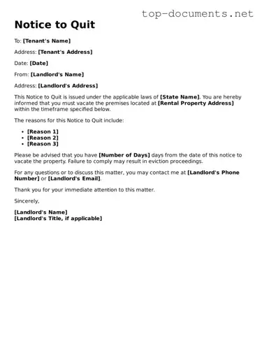 Attorney-Verified Notice to Quit Form