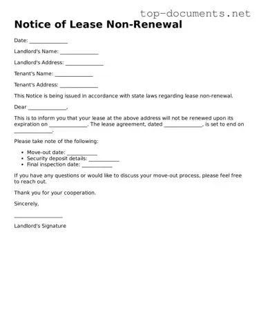 Attorney-Verified Notice of Lease Non-Renewal Form