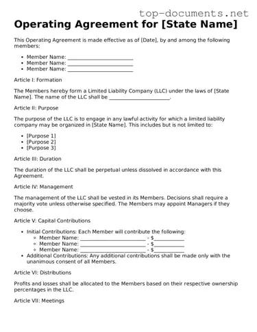 Attorney-Verified Operating Agreement Form