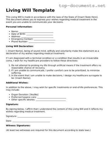 Attorney-Verified Living Will Form