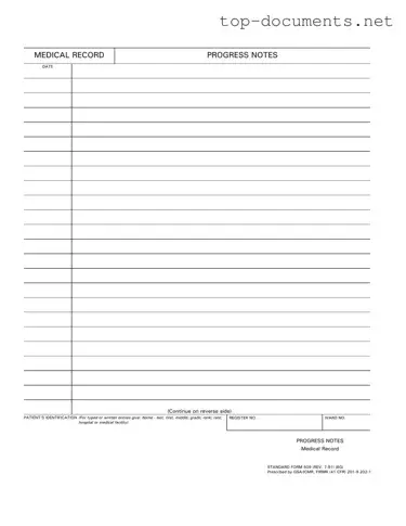 Free Progress Notes PDF Form