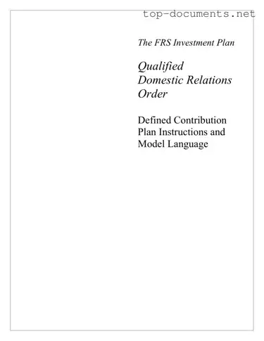 Free Qdro PDF Form