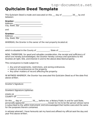 Attorney-Verified Quitclaim Deed Form