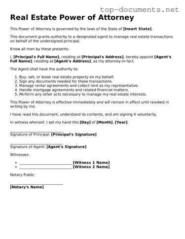Attorney-Verified Real Estate Power of Attorney Form