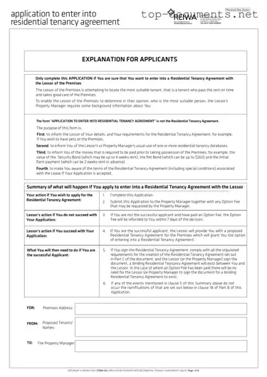 Free Reiwa Tenancy Application PDF Form