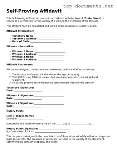 Attorney-Verified Self-Proving Affidavit Form
