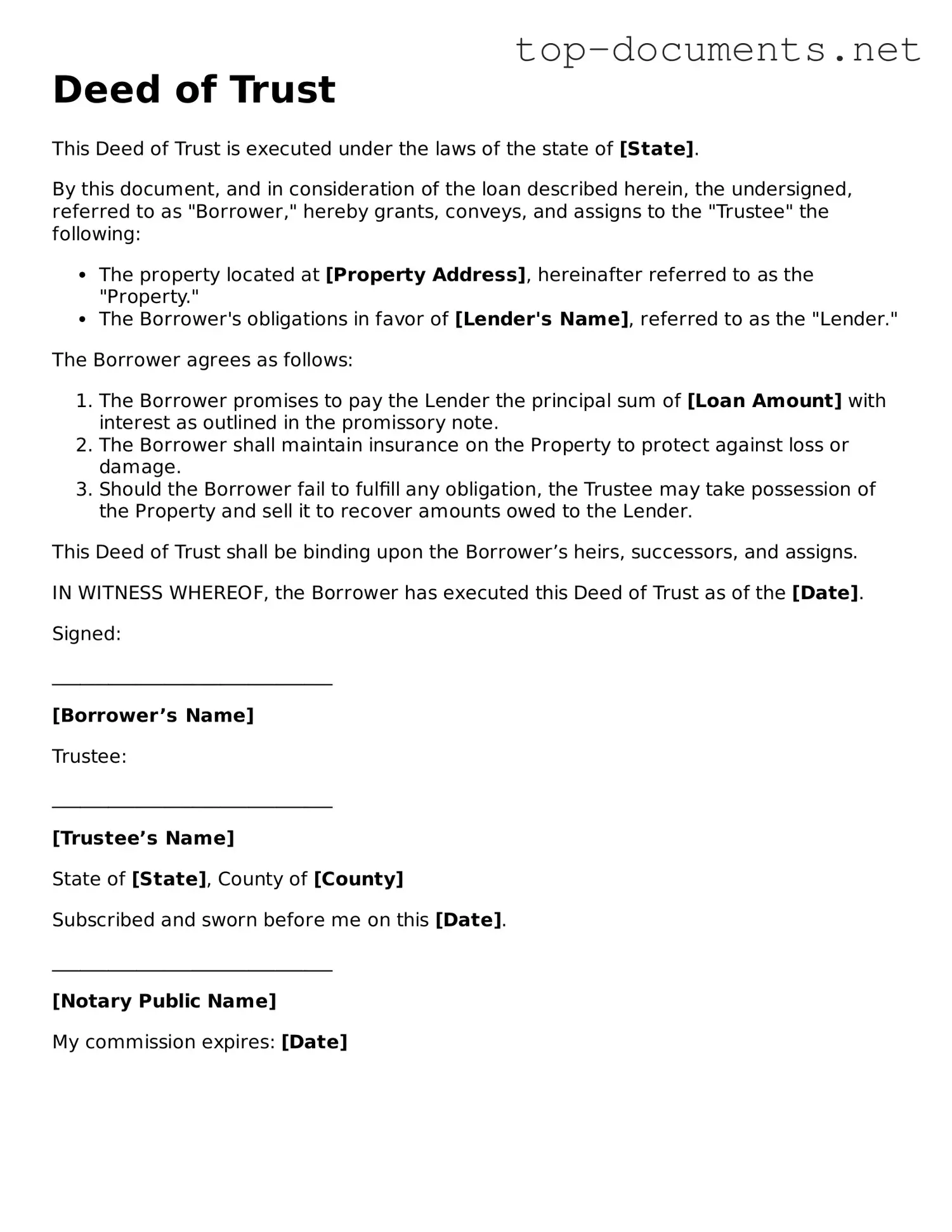 Attorney-Verified Deed of Trust Form