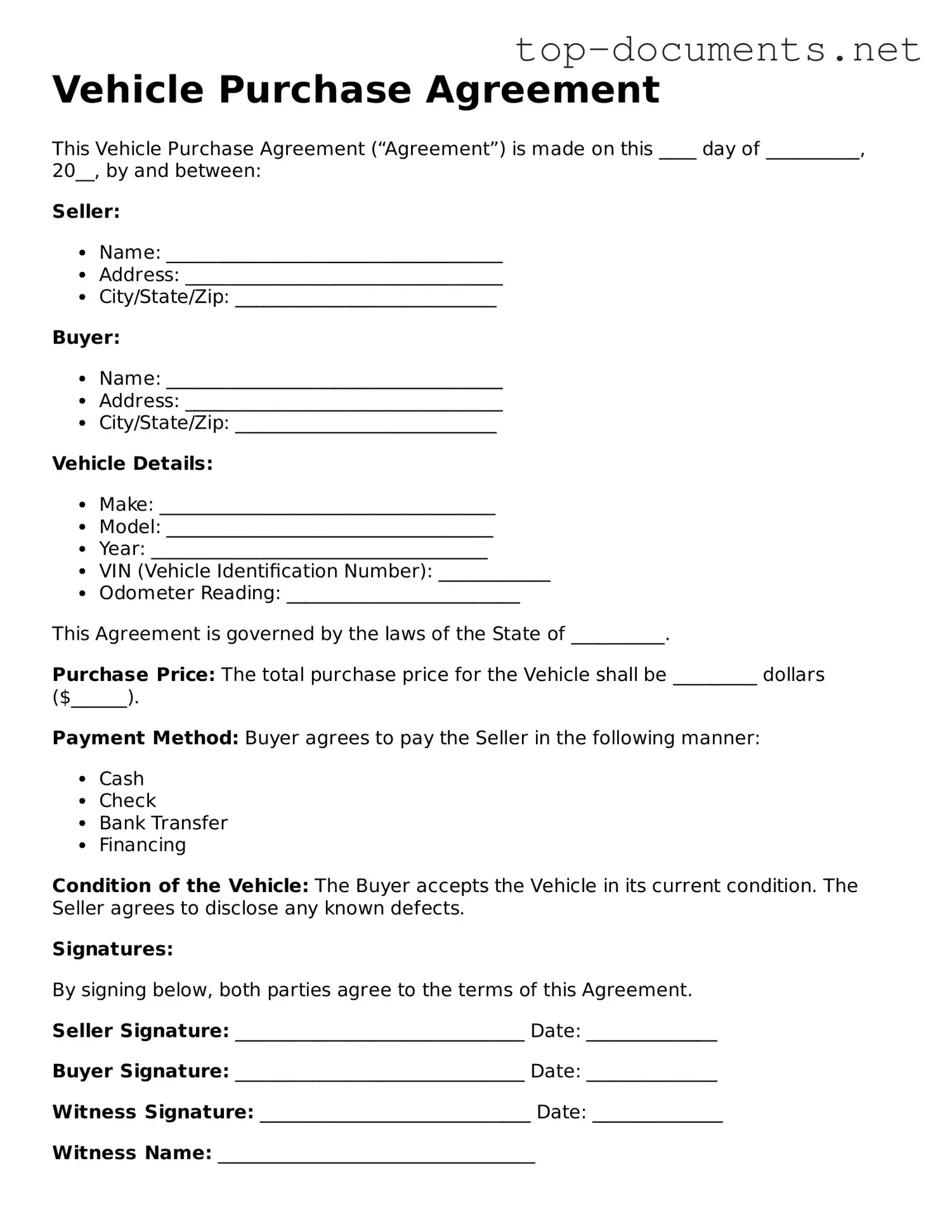 Attorney-Verified Vehicle Purchase Agreement Form